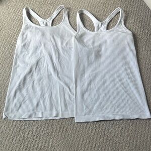 Lululemon White Ebb to Street Tank Top